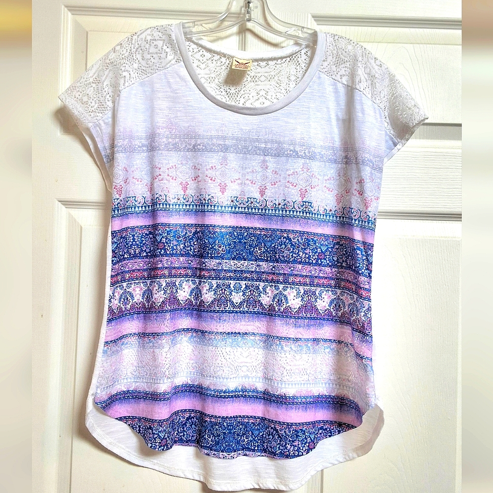 💥SALE💥Faded Glory, Large(12-14), Lace & Embellished Woman's Top
